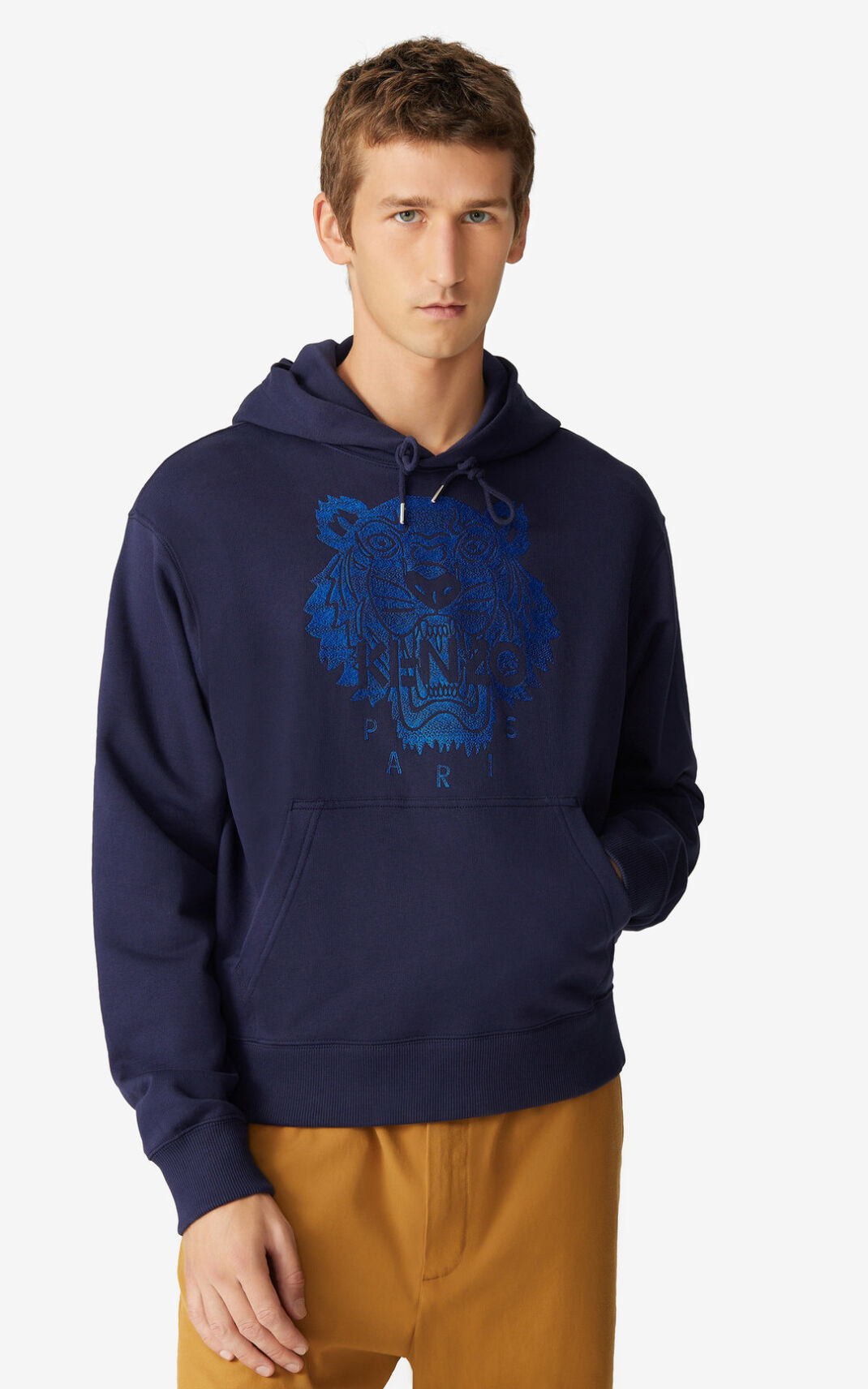 Kenzo Tiger Sudaderas Con Capucha Hombre Azul Marino Azules | 8460253-IX